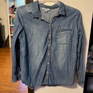 Denim Old Navy Button Down Blouse